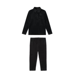 AP AW26 Friday Night Collection Boy Girl Velour With Jersey Fabric Family Matching Clothing Maxi Dress Set Clothes