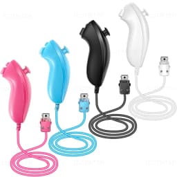 5 Colors Wired Nunchuck For Nintendo Wii Game Controller Hand Curved Game Handle Controller Nunchuk For Wii Gamepad Accessories