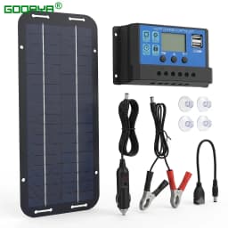 Monocrystalline Solar Panel Charger Battery Trickle Charger 12V Olt Power Solar Panel Solar Controler Charger Car Van Boat Kit