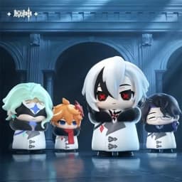 New Genuine Stock Genshin Impact Fatui Harbinger Series Trendy Blind Box Toys Q Version Model Decoration Birthday Surprise Gifts