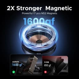 UGREEN Qi2 15W Magnetic Car Phone Holder Wireless Charger For iPhone 16 17 Pro Max Charging for Magsafe Car Charger LED Light