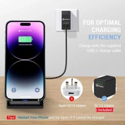 30W Wireless Charger Stand Pad for iPhone 17/16/15/14/13 Pro XR 8 X XS Max Samsung Xiaomi Induction Fast Charging Dock Station