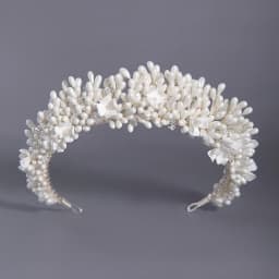 SLBRIDAL Handmade Ins Luxury Rhinestones Crystal Soft Clay Flowers Pearls Bridal Tiara Wedding Crown Women Girls Hair Jewelry