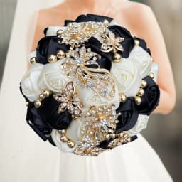 1pc/lot Pink and White Bridal And Bridesmaid Bouquets Rhinestones Silk Roses And Pearls Handmade Sisters Wedding Bouquets