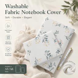 1PC A5 A6 Lilac Floral Fabric Book Cover Washable Soft Cloth Book Sleeve Protector Notebook Paperback Book Cover Stationery Gift