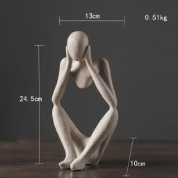 Vilead Nordic Abstract Sculpture Thinker Statue Resin Woman Figurine Office Home Decoration Accessories Decor Crafts Modern Art