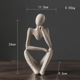 Vilead Nordic Abstract Sculpture Thinker Statue Resin Woman Figurine Office Home Decoration Accessories Decor Crafts Modern Art