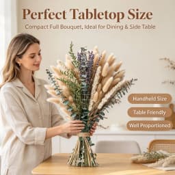 70pcs Natural Dried Flowers Green Fresh Eucalyptus Leave Bouquet Boho Chic Home Table Vase Decor Real Pampas Bunch Centerpieces