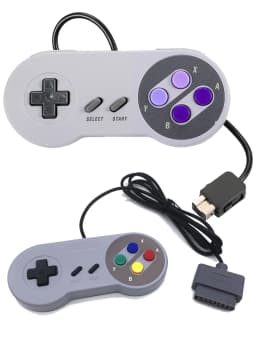 Wired Gamepad for SNES/SFC,Adaptation Genuine SNES/SFC Game Console, Gamepad Handle for Super Nin-tend-o Game Console