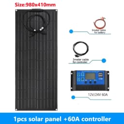 600W 300W Flexible Solar Panel Kit 18V Monocrystalline Solar Cell Outdoor Power Charger for Camping Yacht Motorhome RV Car Boat