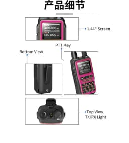 2 Pack BAOFENG UV-5R Mini Dual Band Two-Way Radio (5W/999CH) - Bluetooth APP Programming, NOAA Alert, Type-C Fast Charging