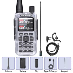 BAOFENG MINI 5 Walkie Talkie 2200mAh Battery APP Bluetooth Programming Long Range Dual PTT Newly Upgraded UV-5R MINI Ham Radio