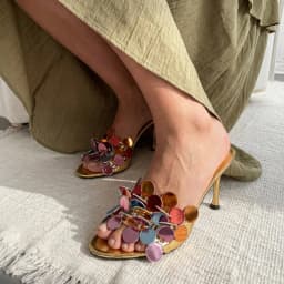 Novelty Designer Women Heels Slippers Open-toe Comfort Casual Vacation Slides Beach Shoes Fashion Brand Thin Heels Sandals