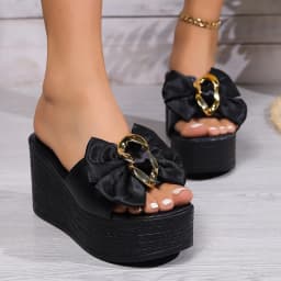 Women Wedges Sandals 2026 New Summer Women Slip on High-heeled Fashion Woman Shoes Comfortable Flower Outdoor Platform Sandals