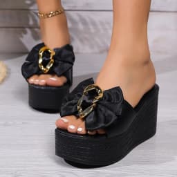 Women Wedges Sandals 2026 New Summer Women Slip on High-heeled Fashion Woman Shoes Comfortable Flower Outdoor Platform Sandals
