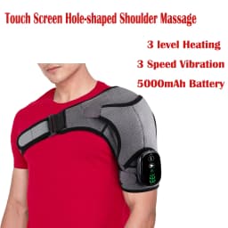 NEW Enlarge Electric Shouldert Heating Pad 3-Speed Vibration Muscle Relax Belt Thermal Massager Shoulder Neck Support Brace