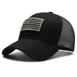 American Flag Camouflage Sticker Embroidered Baseball Cap Net Hat Men Outdoor Velcro Cap