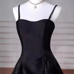 French Strapping Dress Tiktok 2026new French Black Suspender Slim Dress Student Art Examination Banquet High Waist Evening Dress