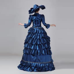 Customized Women Victorian Bustle Satin Dresses Historical Edwardian Ball Gown Holiday Fantasy Costume