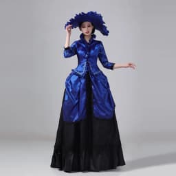 Customized Women Victorian Bustle Satin Dresses Historical Edwardian Ball Gown Holiday Fantasy Costume
