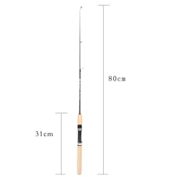 60 80 100CM Mini Telescopic Ice Fishing Rod Portable Carbon Fiber River Shrimp Carp Fishing Pole Winter Fishing Rod Tackle Pesca