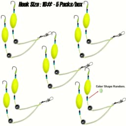 TAKBAS 5Packs Reverse Off-Bottom Double Hook Rig Set: Ideal for European Carp Fishing, Bypass Weeds, Stones & Silt