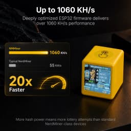 NMMiner Smart TV ESP32 BTC Solo Lottery Low Power Consumption Hashrate 1060KH/s for Computer Nerd Gift Home Desktop Clock