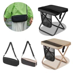 Foldable Backpack Stool Portable Folding Stool With Carry Bag Lightweight Mini Easy Carry Outdoor Chair For Travel For Travel