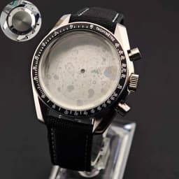 39.7mm Men's Stainless Steel Case Moon Back Cover Case Fits VK63 64 Movement Case Watch Accessories Fit 20mm Strap Function