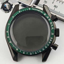 39.7mm Men's Stainless Steel Case Moon Back Cover Case Fits VK63 64 Movement Case Watch Accessories Fit 20mm Strap Function