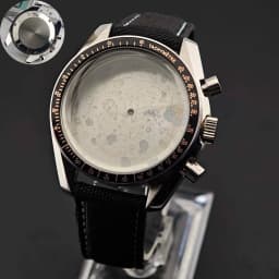 39.7mm Men's Stainless Steel Case Moon Back Cover Case Fits VK63 64 Movement Case Watch Accessories Fit 20mm Strap Function