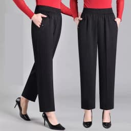 5XL 6XL 7XL 8XL Women Summer Pants 2026 New Elastic High Waist Casual Ninth Pants Middle-aged Elderly Female Straight Mom Pants