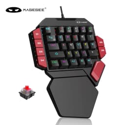 MageGee One-Handed Mini Mechanical Gaming Keyboard – 35 Keys, Hot-Swappable, Backlit, Wired for PC Laptop Desktop