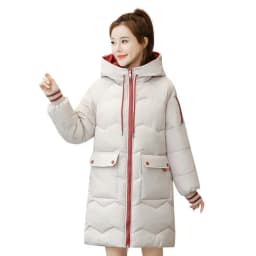 2024 New Women Long Down Cotton Jacket Korean Loose Cotton Coat Winter Thicken Warm Women Parkas Winter Female Hooded Coat