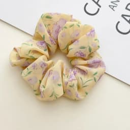 Chiffon Flower Elastic Hairbands Floral Printed Scrunchies for Hair Women Hair Accessories Ponytail Holder Hair Ties Rubber Band