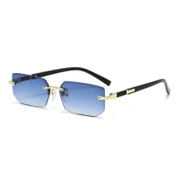 Rimless Sunglasses Rectangle Fashion Popular Women Men Shades Small Square Sun Glasses For Female Male Summer Traveling Oculos