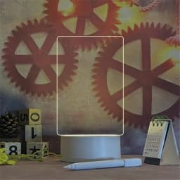 LED Night Lights Transparent Luminous USB Luminous Acrylic Night Light Erasable Write Message Board Calendar Desktop Ornaments
