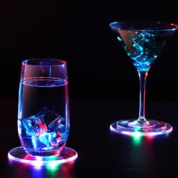 LED Coaster Acrylic Bar Cocktail Flash Base Mats Crystal Ultra-Thin LED Light Coaster For Bar Table Decoration Accessories