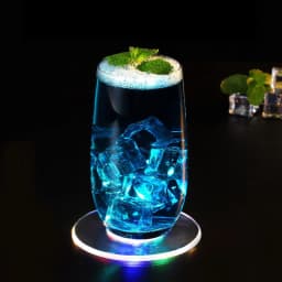 LED Coaster Acrylic Bar Cocktail Flash Base Mats Crystal Ultra-Thin LED Light Coaster For Bar Table Decoration Accessories