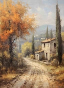 Vintage Countryside Seascape Amalfi Coastal Paris City Street Neutral Landscape Canvas Painting Print Rustic Poster Home Decor
