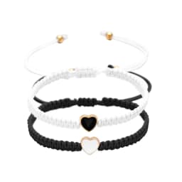 Set of 2 Colorful Heart Beaded Matching Bracelets for Couples Friendships Trendy Couple Bracelets Anniversary Valentines Gifts