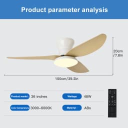 Bedroom Fan Light, Ceiling Fan Light, High Wind Power Ceiling, Dining Room, Living Room, Household Integrated Ceiling, Electric