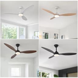 Ceiling Fan With Light, 25 Inch/42 Inch/52 Inch Low Profile Ceiling Fan With Remote Control, For Indoor and Covered Outdoor