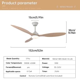 Ceiling Fan With Light, 25 Inch/42 Inch/52 Inch Low Profile Ceiling Fan With Remote Control, For Indoor and Covered Outdoor