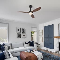 Ceiling Fan With Light, 25 Inch/42 Inch/52 Inch Low Profile Ceiling Fan With Remote Control, For Indoor and Covered Outdoor