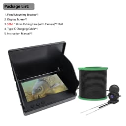 Dodosee 220° Underwater Fishing Camera Handheld 1080P 4.3'' LCD Fish Finder Portable Fish Depth Finder Water With Night Vision