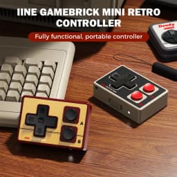 IINE Mini Controller for iOS Android PC Phone Gamebrick Retro Gamepad Page-turning Camera Control Portable Keyboard Dual Mode