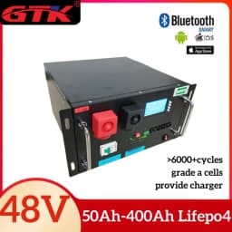 16S 48V 50Ah 100Ah 150Ah 200Ah 300Ah 400Ah lithium lifepo4 rack mounted battery batteries for 5000W 10KW Solar System inverter