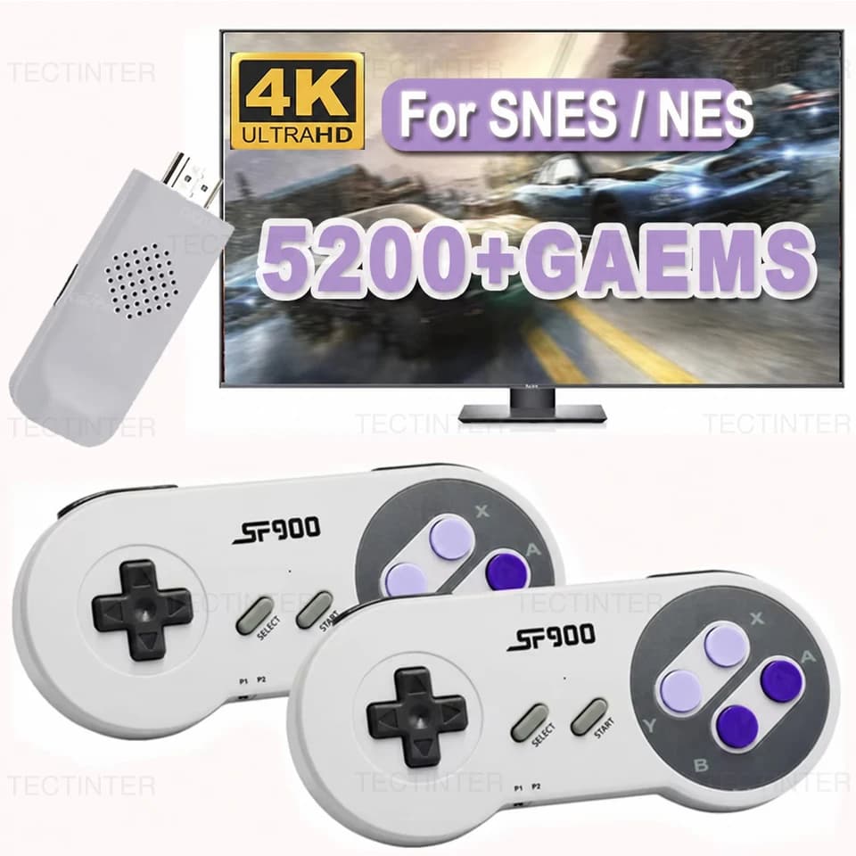 SF900 Retro Video Game Console Hd TV Game Stick Wireless Controller Built in 5200 Games For SNES/NES Handheld Game Player