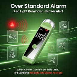 Portable Breathalyzer, Accuracy Alcohol Tester, Rechargeable Breathalyzer Suitable For Family, Personal, Driver Use